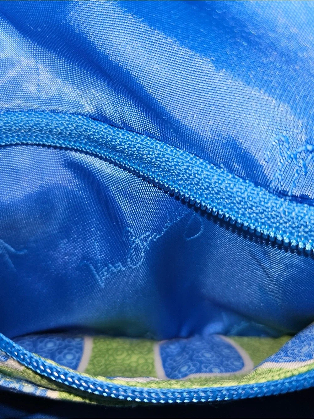 Vera Bradley Blue & Green Floral Quilted Backpack